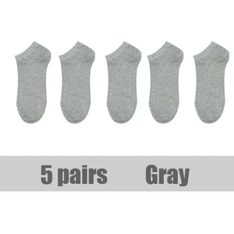 Wholesale 10 Pair Unisex Women and Men Socks Breathable Sports Socks Solid Color Boat Socks Comfortable Cotton Ankle Socks White