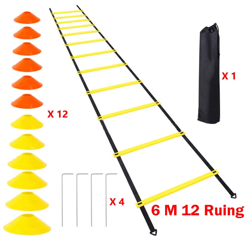 Agility Ladder Set Soccer Speed Parachute Football Cones Set Soccer Football Speed Training Ladder Sports Running Equipment