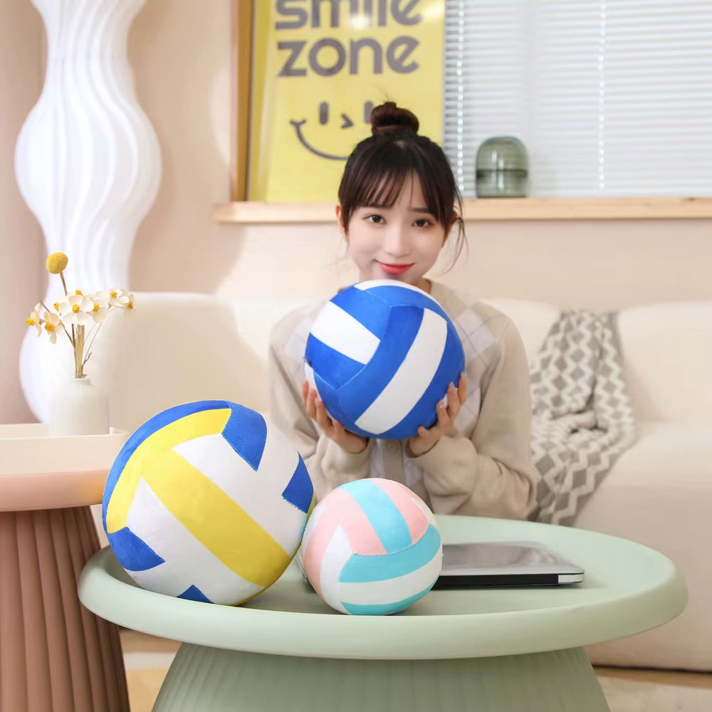 Simulation Volleyball Ball Plush Toy Cute Volleyball Props Pillow Accompany Kids Soft Gifts for Girls Boys Room Decor