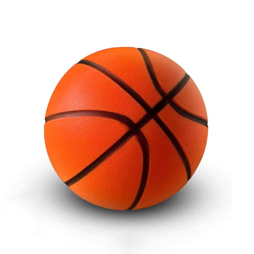 Dia 24Cm Silent Basketball Indoor Dribble Practice 29.5In Mute Bouncing Basketball Bounce Quiet Soft Airless Foam Ball Xmas Gift