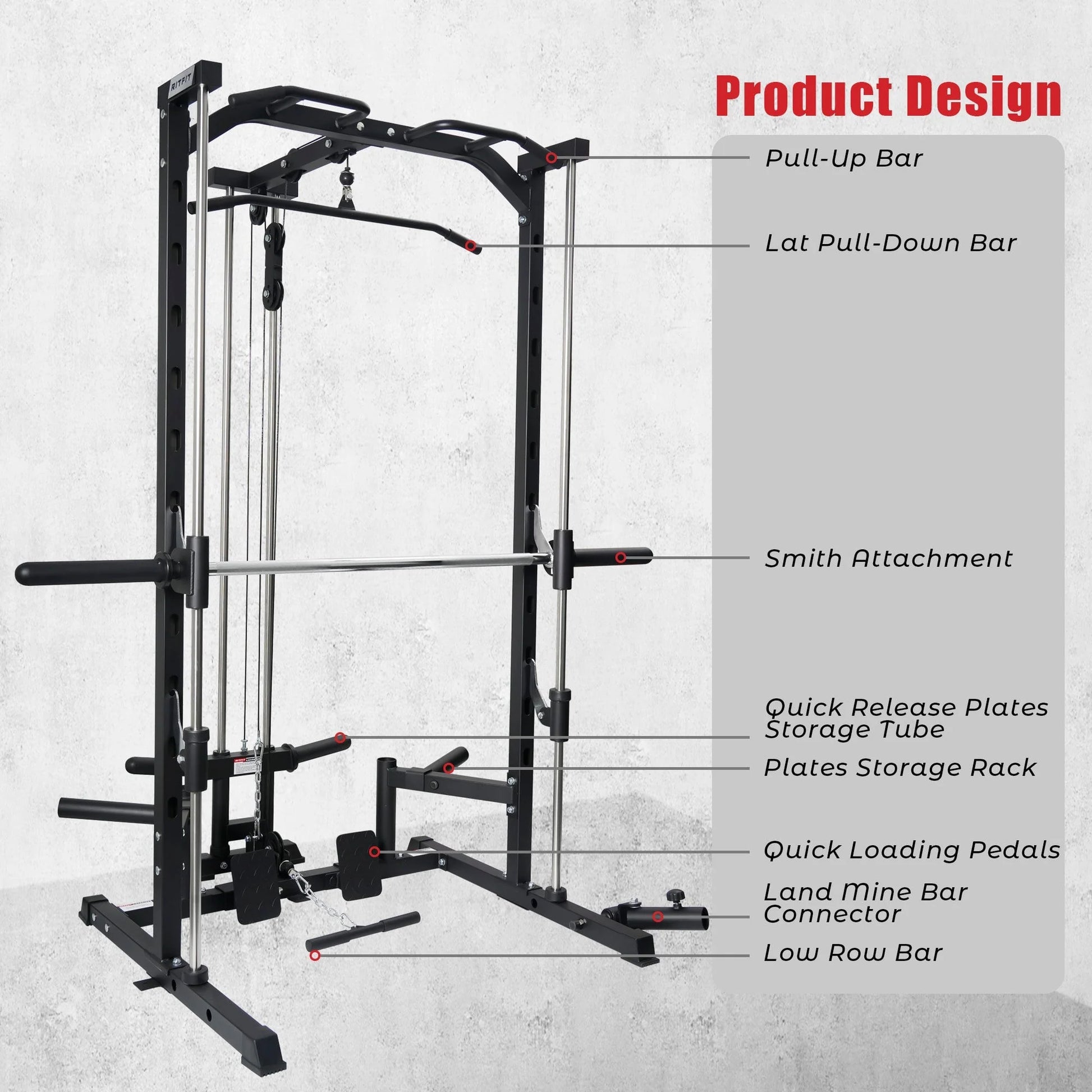 PSR05 2.0 Smith Machine Home Gym Package