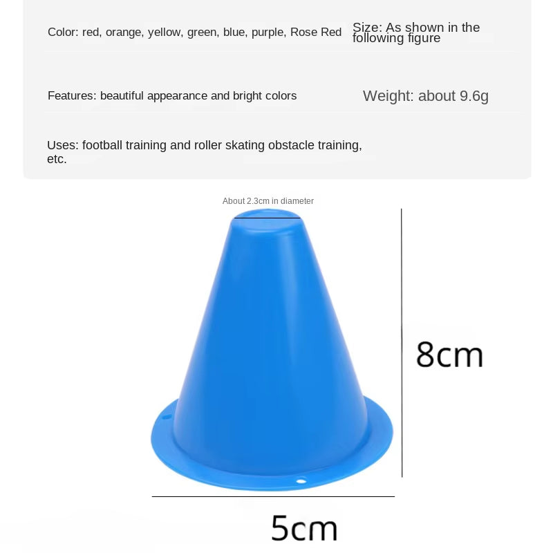 8Cm Plastic Skate Marker Cones Roller Football Soccer Training Equipment Marking Cup Roller Skating Roadblock Accessories