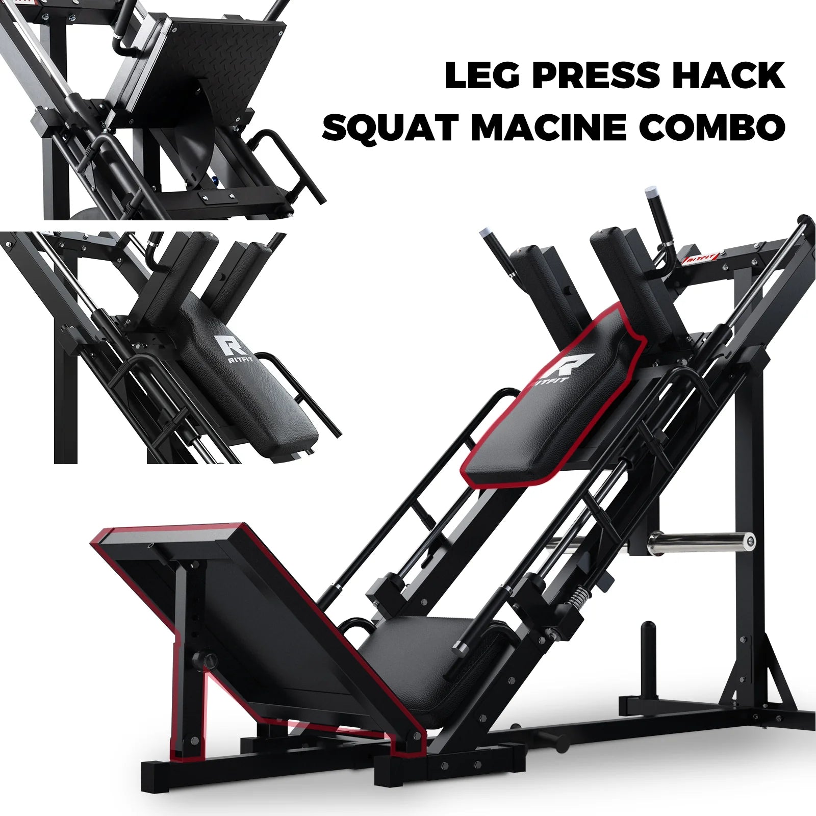BLP01 45 Degree 3-In-1 Leg Press Hack Squat and Calf Raise Machine