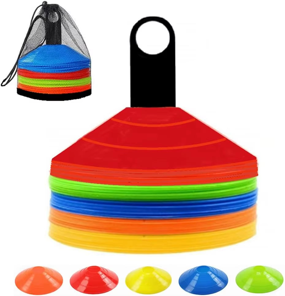 10Pcs Soccer Cones Set Football Training Equipment for Kid Pro Disc Cones Agility Exercise Obstacles Avoiding Sports Accessories