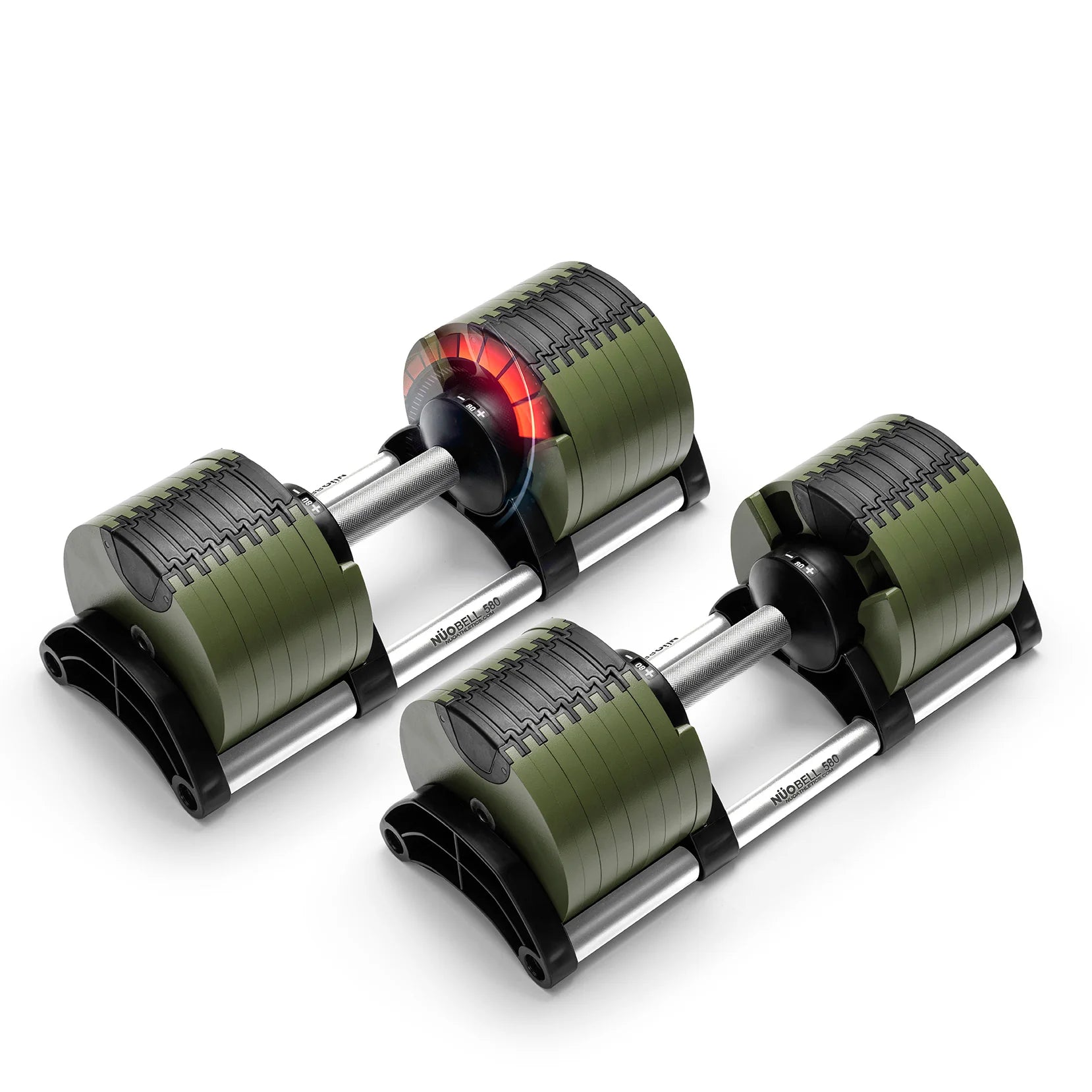 NUOBELL Adjustable Dumbbell Set 5-80 Lbs