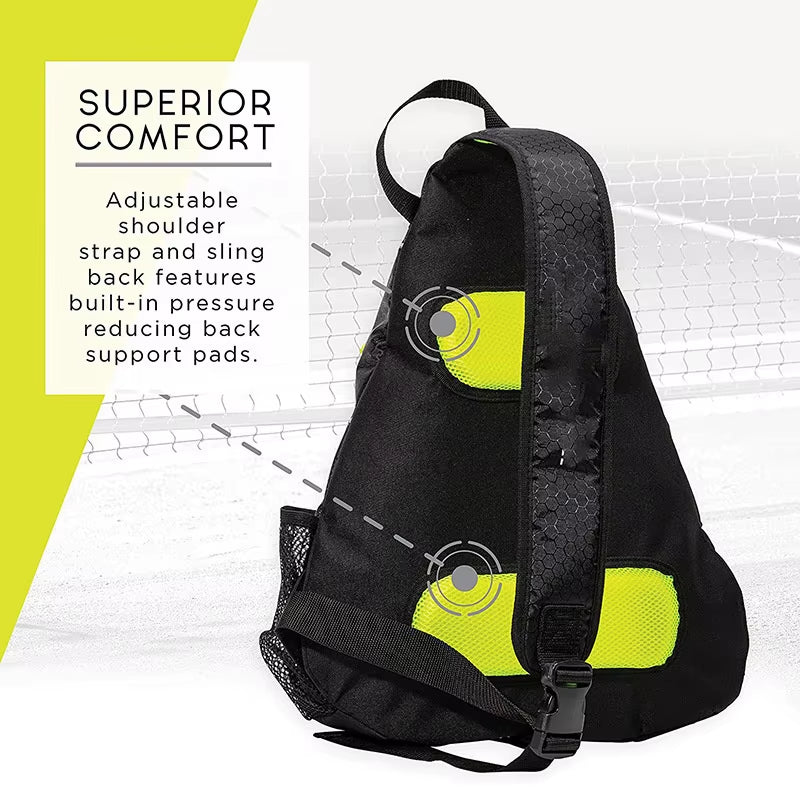 Pickleball Bag Men'S & Women'S Backpack Adjustable Sling Bag with Fence Hook/Upgraded Capacity/Safety Pocket/Water Bottle Holder