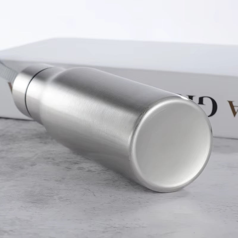 500Ml/1000Ml Sport Water Bottle Single-Layer Rugged Cup Travel Camping Sports Drink Bottles Drinkware Stainless Steel