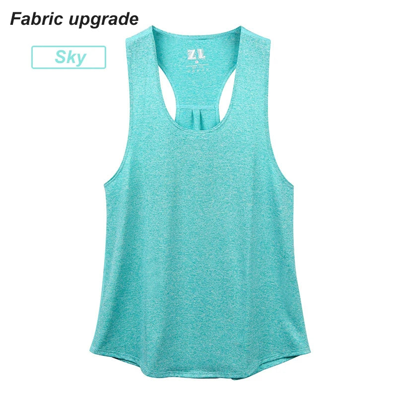 Sleeveless Racerback Workout Tank Tops for Women,Running Training Yoga Shirts,Fitness Sport Yoga Vest, Gym Sport Shirts