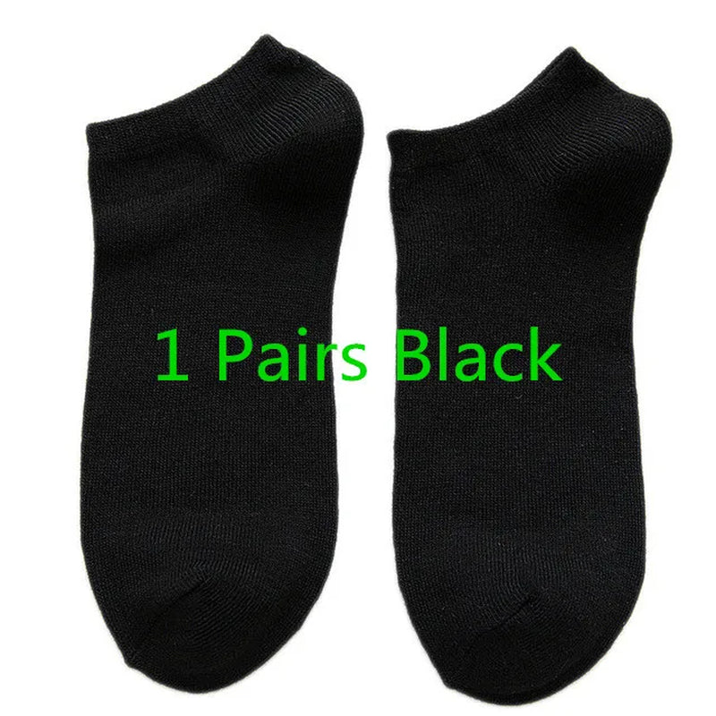 Wholesale 10 Pair Unisex Women and Men Socks Breathable Sports Socks Solid Color Boat Socks Comfortable Cotton Ankle Socks White