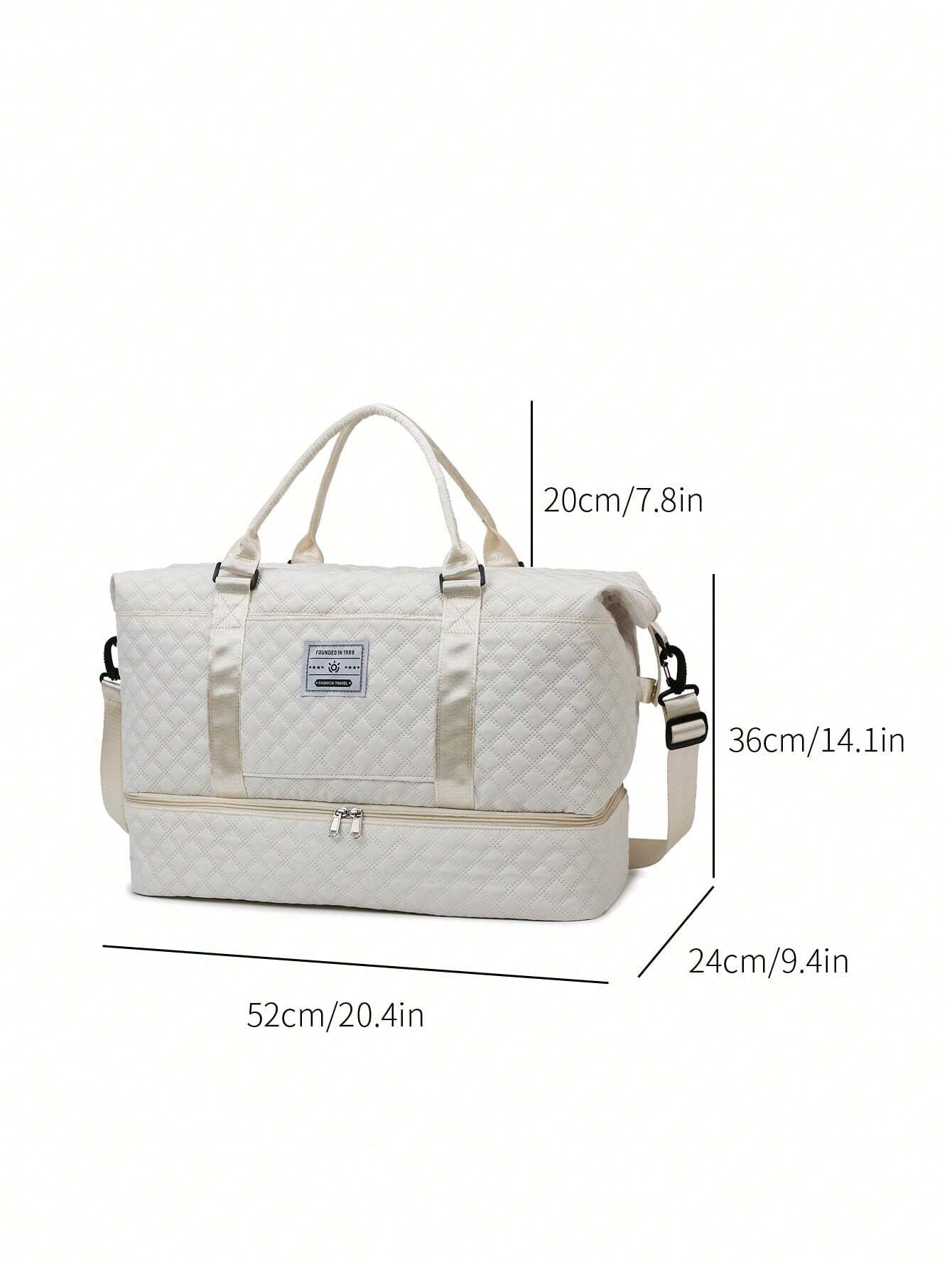 2PCS Large Capacity Travel Duffel Bag, Wet and Dry Separation Fitness Bag, Weekend Overnight Shoulder Bag, Hospital Necessary Mommy Bag, Travel Bag, Holiday Bag, Weekend Bag, Overnight Bag, with a Pull Bar Bag, with Shoe Storage, Boarding Bag, Cosmetics Storage Bag for Suitcase Gym Bag Duffle Bag for Luggage Carry on Bag College Bag Luggage Bags Weekender Bag Hospital Bag Winter Bag for School School Accessories School Stuff