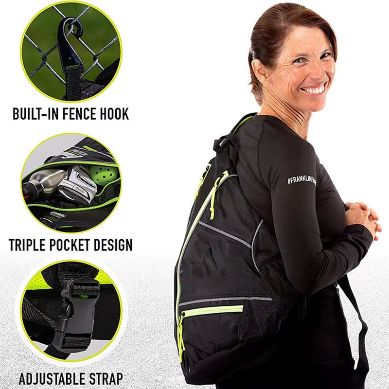 Pickleball Bag Men'S & Women'S Backpack Adjustable Sling Bag with Fence Hook/Upgraded Capacity/Safety Pocket/Water Bottle Holder