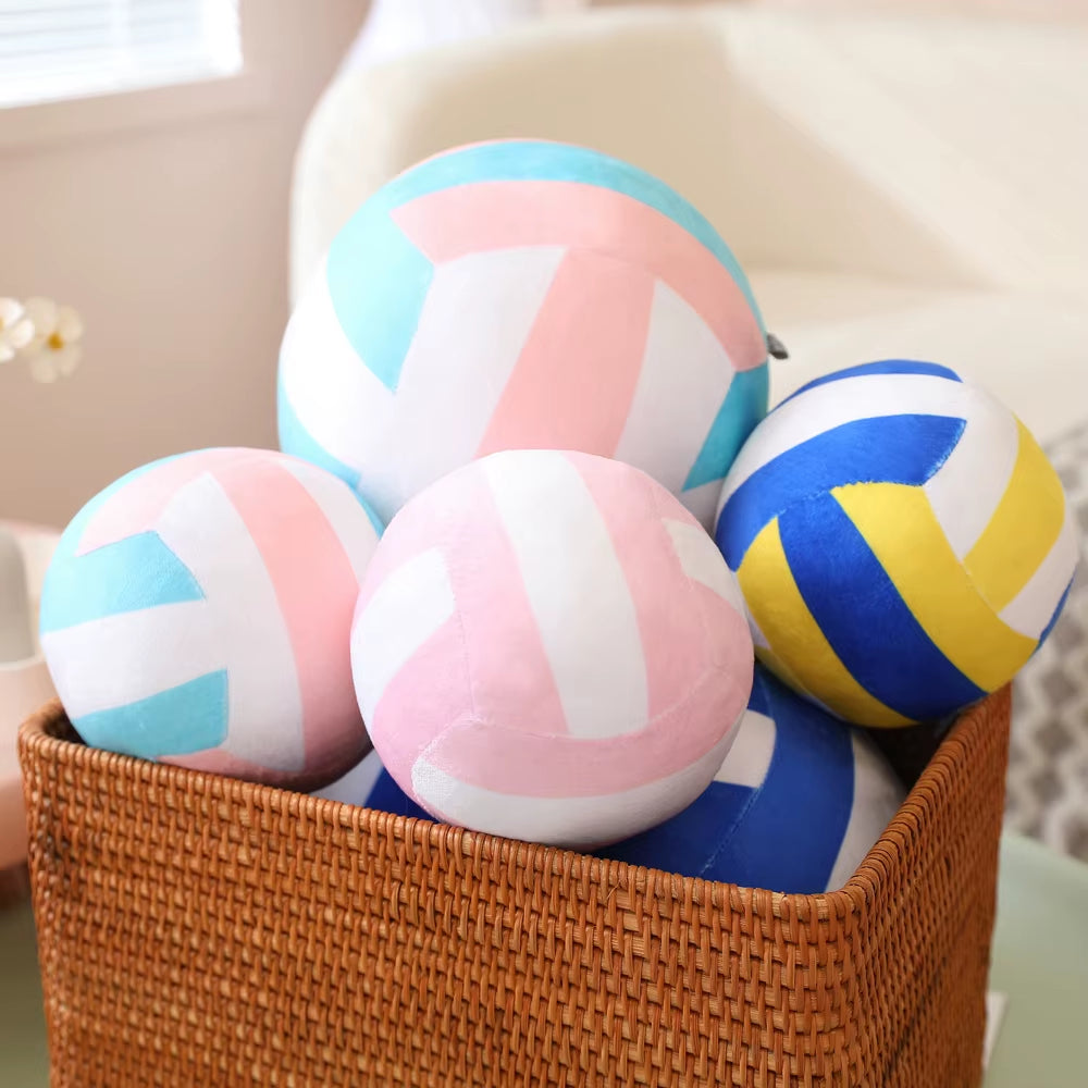 Simulation Volleyball Ball Plush Toy Cute Volleyball Props Pillow Accompany Kids Soft Gifts for Girls Boys Room Decor