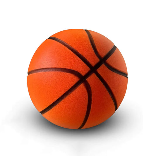 Dia 24Cm Silent Basketball Indoor Dribble Practice 29.5In Mute Bouncing Basketball Bounce Quiet Soft Airless Foam Ball Xmas Gift