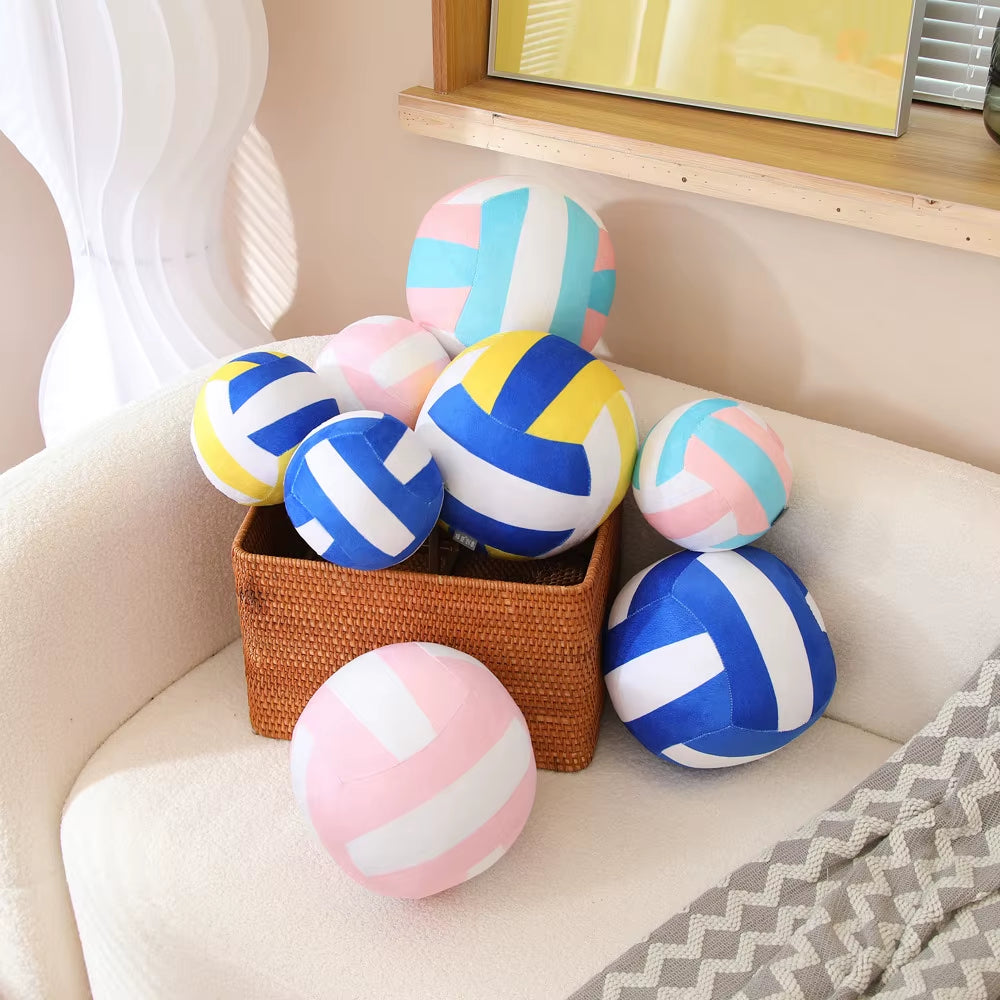 Simulation Volleyball Ball Plush Toy Cute Volleyball Props Pillow Accompany Kids Soft Gifts for Girls Boys Room Decor