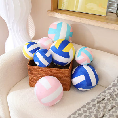 Simulation Volleyball Ball Plush Toy Cute Volleyball Props Pillow Accompany Kids Soft Gifts for Girls Boys Room Decor