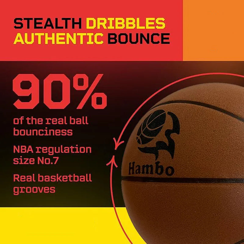 Dia 24Cm Silent Basketball Indoor Dribble Practice 29.5In Mute Bouncing Basketball Bounce Quiet Soft Airless Foam Ball Xmas Gift