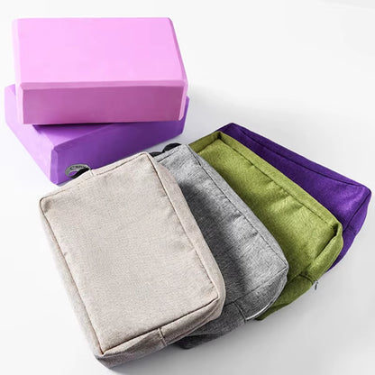 Yoga Block Set Pilates Brick Fitness Belt Set for Exercise Workout Fitness Training Block Brick Stretching Belt Yoga Bolster Bag