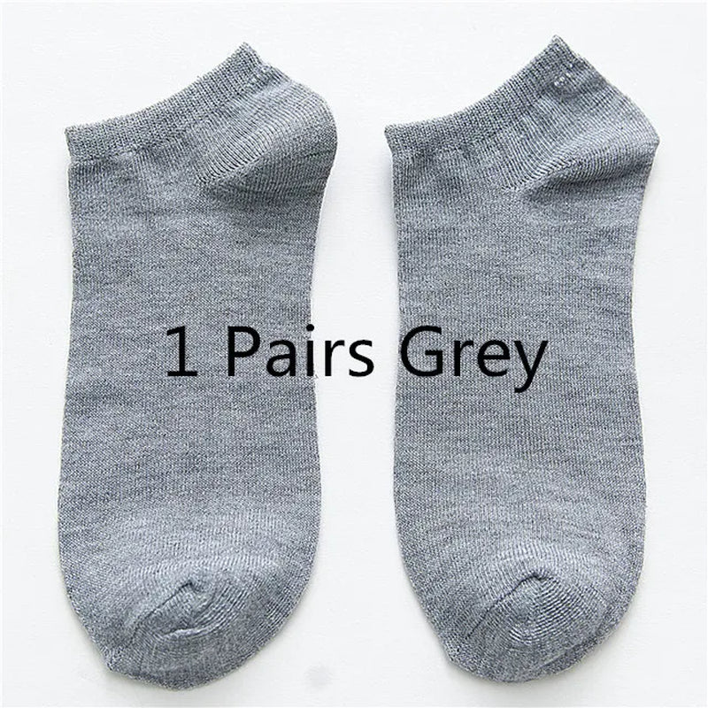 Wholesale 10 Pair Unisex Women and Men Socks Breathable Sports Socks Solid Color Boat Socks Comfortable Cotton Ankle Socks White