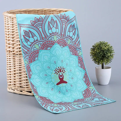 New Yoga Blanket Yoga Towel Yoga Hall Quick-Drying Towel Fitness Towel Printing Sports Travel Quick-Drying Anti-Slip Pilates