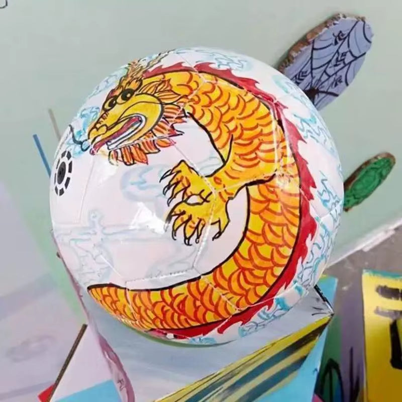 White Soccer Ball Size 3/4/5 White Autograph Soccer Ball White Official Signing Soccer Lightweight for Kids Adult Football