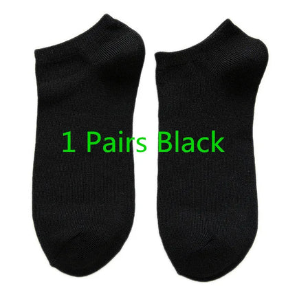 Wholesale 10 Pair Unisex Women and Men Socks Breathable Sports Socks Solid Color Boat Socks Comfortable Cotton Ankle Socks White