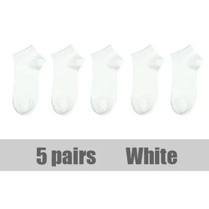 Wholesale 10 Pair Unisex Women and Men Socks Breathable Sports Socks Solid Color Boat Socks Comfortable Cotton Ankle Socks White