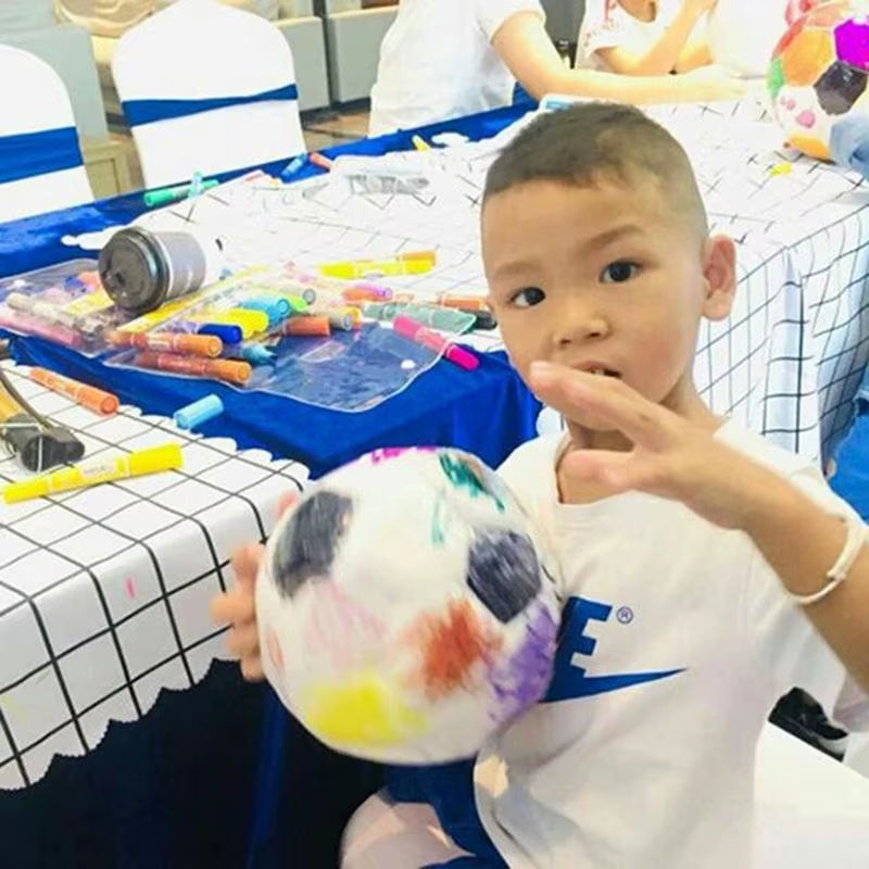 White Soccer Ball Size 3/4/5 White Autograph Soccer Ball White Official Signing Soccer Lightweight for Kids Adult Football