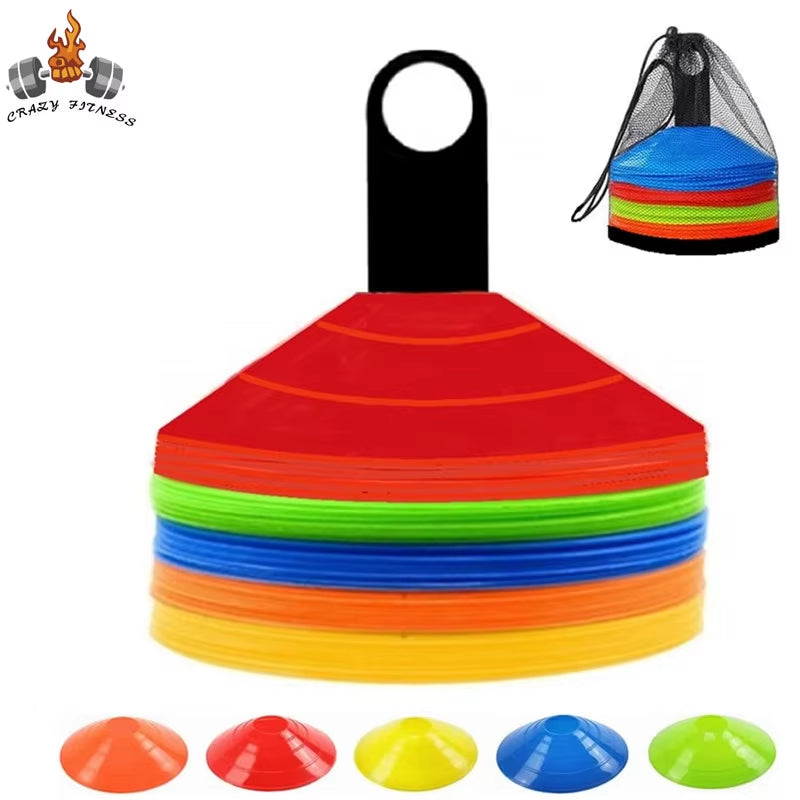 10Pcs Soccer Cones Set Football Training Equipment for Kid Pro Disc Cones Agility Exercise Obstacles Avoiding Sports Accessories