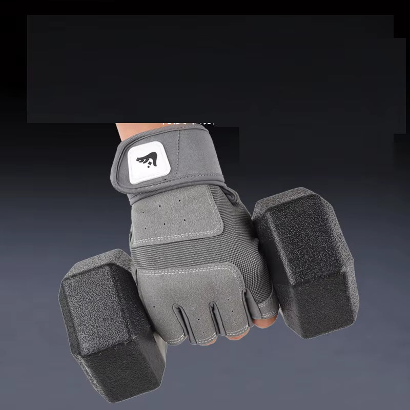 Dumbbell Gloves for Men Women Weightlifting Crossfit Bodybuilding Workout Sports Gym Training Gloves Non-Slip Wrist Protector