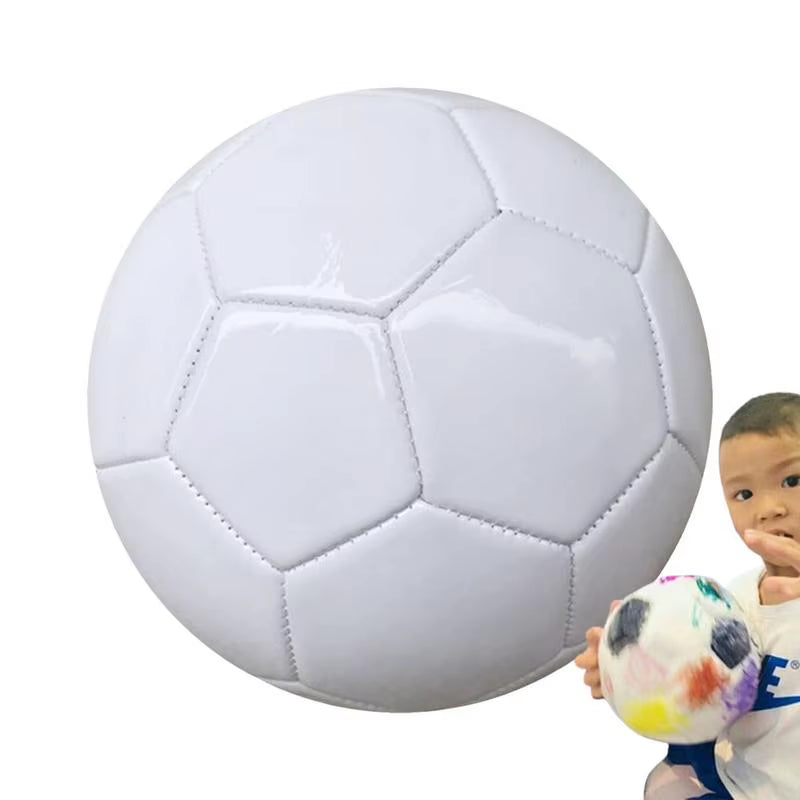 White Soccer Ball Size 3/4/5 White Autograph Soccer Ball White Official Signing Soccer Lightweight for Kids Adult Football