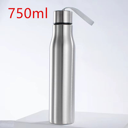 500Ml/1000Ml Sport Water Bottle Single-Layer Rugged Cup Travel Camping Sports Drink Bottles Drinkware Stainless Steel