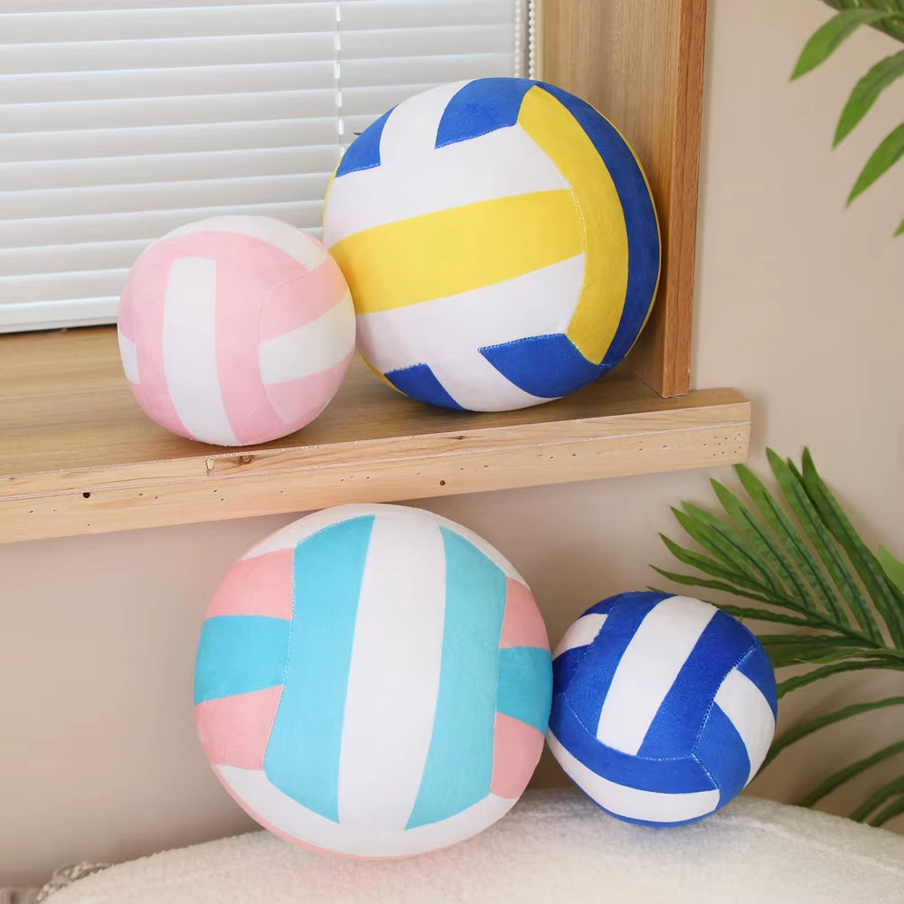 Simulation Volleyball Ball Plush Toy Cute Volleyball Props Pillow Accompany Kids Soft Gifts for Girls Boys Room Decor