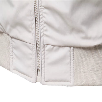 Solid Color Baseball Jacket Men Casual Stand Collar Bomber Mens Jackets Autumn High Quality Slim Fit Jackets for Men