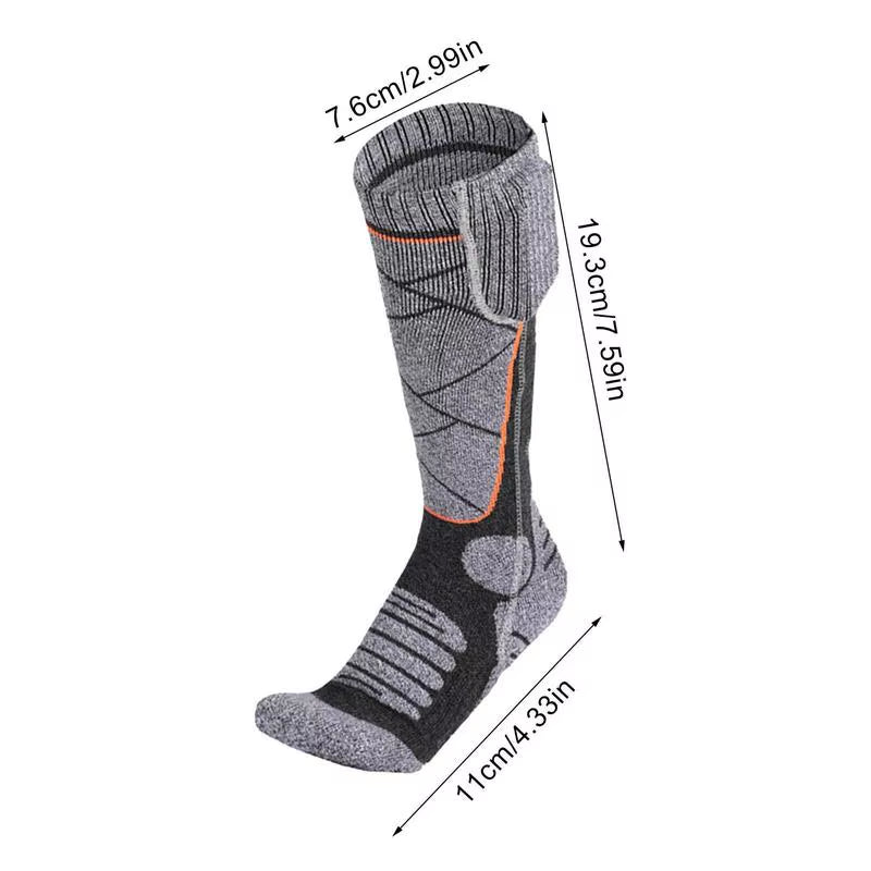 Winter Heated Sock Rechargeable Battery Stocking Women Electric Heating Ski Socks Sports Man Thermal with Warmer Foot