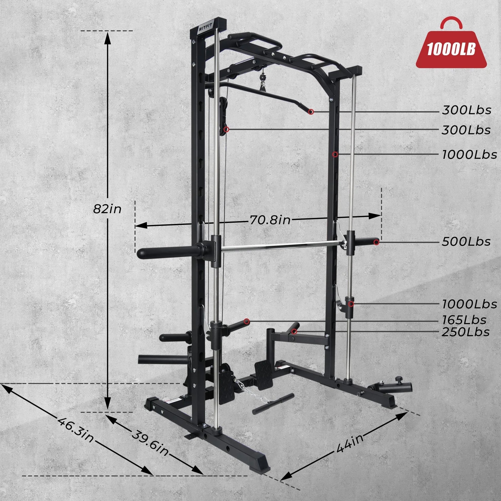 PSR05 2.0 Smith Machine Home Gym Package