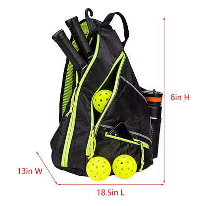 Pickleball Bag Men'S & Women'S Backpack Adjustable Sling Bag with Fence Hook/Upgraded Capacity/Safety Pocket/Water Bottle Holder